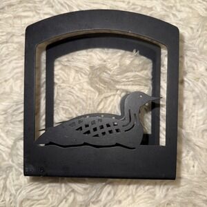 Vintage‎ Duck Napkin Holder Dark Metal